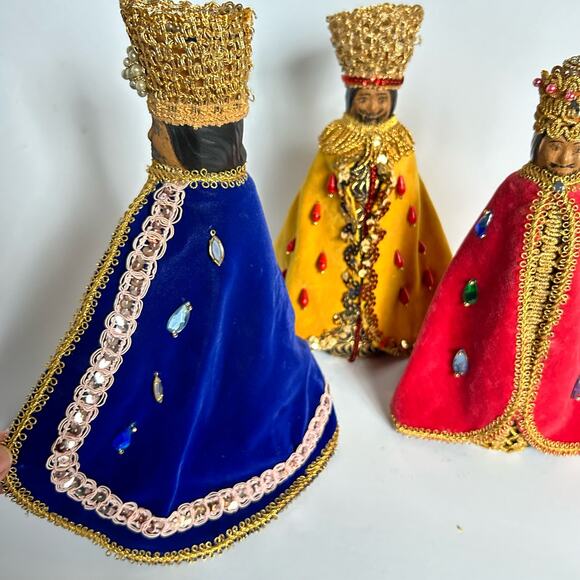 Vintage Mrs. Butterworth Three Wise Men Handmade Decorated Costume Jewlery - Picture 11 of 14